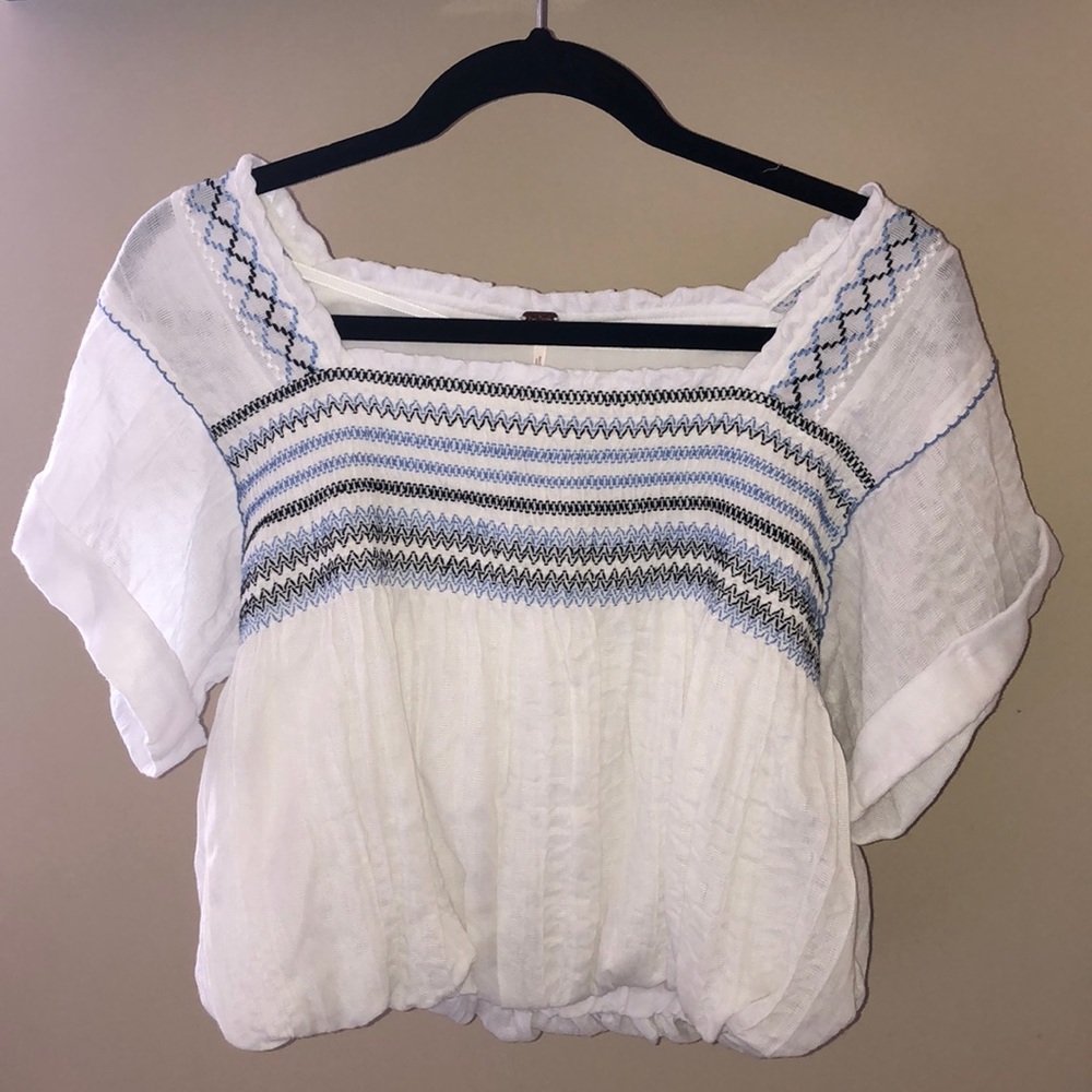 Free People: Wandering Skies Blouse